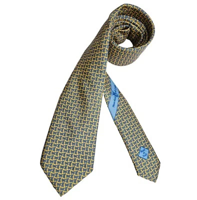 Corbata MARCHESI DI COMO Amarillo/Azul Mariposa Seda LUJO ITALIA Foto 1 de 4