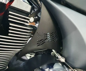 AJ_BAGGERS VICTORY CROSS COUNTRY ENGINE SIDE COVER, USA FLAG - Picture 1 of 8