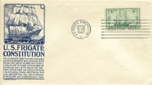 FDC 951 - 3c US Frigate "Constitution" - 10/21/1947 - Boston, MA - Anderson - Picture 1 of 1