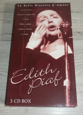 EDITH PIAF La Belle Histoire d'Amour 3CD Longbox 1996 Disky SA 872742 Boxset*** - Bild 1 von 3