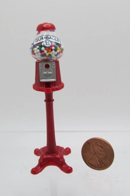 Dollhouse Miniature Chrysnbon Bubble Gumball Machine on Floor Stand CB145 - Image 1 of 1