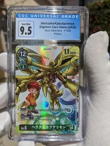 Digimon card Japanese :Next Adventure -HerculesKabuterimon-BT07 P-055(P) CGC 9.5 - Picture 1 of 4
