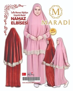 2 Stck. Gute Qualität Lycra Lady Abaya Gebetstuch Jilbab mit Ärmeln hergestellt Truthahn £40 - Bild 1 von 22
