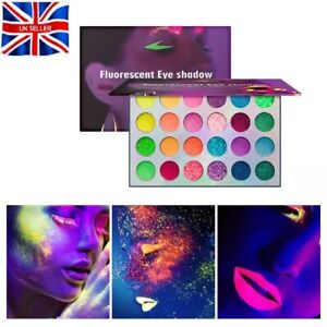 24 Colours Glow Eyeshadow Palette Clubbing Makeup Kit In Backlight Glow In Dark
