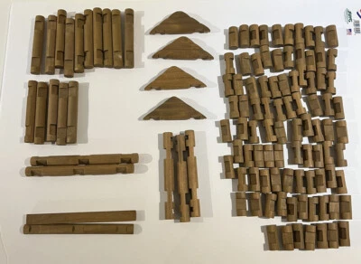 Винтажный лот бревен с изображением Линкольна. Wild West Ranch (2000). 50 x светло-коричневый дерева - Изображение 1 из 4