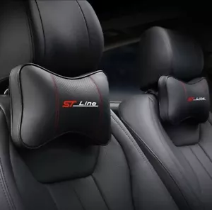 2PCS Luxury Leather Car Headrest Neck Pillow Cushion for Ford STline - Picture 1 of 5