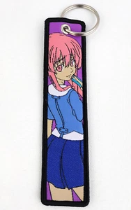 Yuno Gasai Future Diary Anime Fabric Keychain Weaved Patch Jet Tag 5" - Picture 1 of 4