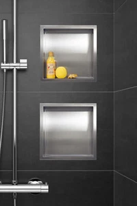 Duschnische Wandnische WALL BOX ONE 30x30x10 Silber | Duschregal Unterputz - Bild 1 von 4