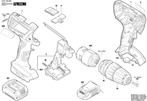 Bosch Schnellspannbohrfutter Bohrfutter für Akku-Bohrschrauber GSR 18V-21 - Bild 1 von 1