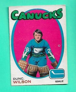 (1) DUNC WILSON 1971-72 O-PEE-CHEE # 24 LEAFS GOALIE ROOKIE GOOD CARD (W5457)  