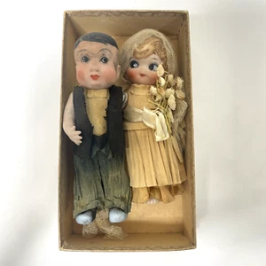 1920'S BISQUE PAPER CLOTHES 5 1/2' CAKE TOPPER R. DONAHEY TEENIE WEENIE CARTOON - Picture 1 of 11