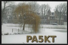 QSL CB Radio CARD"PA5KT,Henk Remijn,Weeping Willow Tree/Buildings,08",NL(Q6893)