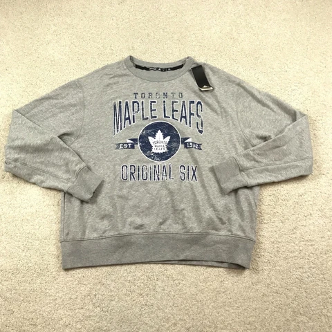 Adidas Toronto Maple Leafs Mens XL Crew Neck Sweater Pullover New H37115 Cover