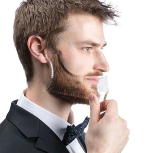 Bartkamm Herren Styling Schablone Transparent für Haar- und Barttrimmen - Bild 1 von 10