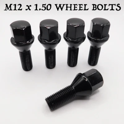 Pernos de rueda M12x1,5, 26 mm (negro) x 5 para Saab 9-3, 9-5, 93, 95 Foto 1 de 4