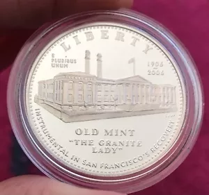 SAN FRANCISCO OLD MINT CENTENNIAL, COMM. SILVER DOLLAR, 2006S, SHINY PROOF! - Picture 1 of 7