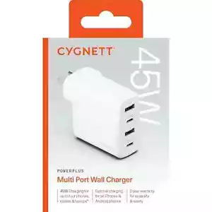 Cygnett PowerPlus 45W Multi Port Wall Charger Power-up laptops - Brand New - Picture 1 of 5