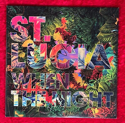 ST LUCIA AUTOGRAPHED 2013 When The Night  12" 2LP US Neon Gold NM Electonic Pop - Image 1 of 4
