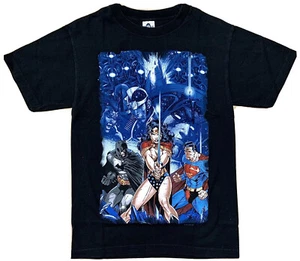 Wonder Woman With Sword Superman & Batman T-shirt Size Small 100% Cotton Black - Picture 1 of 5