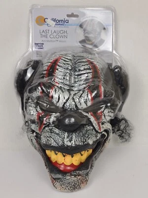 Last Laugh Scary Clown Mask California Costumes Horror Halloween Adult Terror - Image 1 of 4