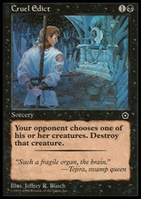Magic the Gathering MTG Cruel Edict (67) Portal Second Age   HP