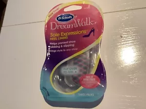 Dr Scholls Dream Walk Gel Heel Liners 3 pair New Sealed - Picture 1 of 5