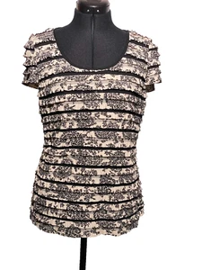Phase Eight Top Blouse Women Medium Tiered Trim Size 14 - Picture 1 of 12