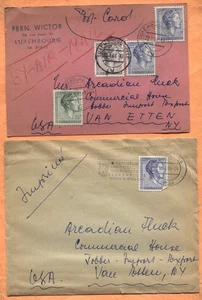 Luxemburger Farn. Victor Münzhändler 5 Umschläge 1963-1964 nach Arcadian Fluck - Bild 1 von 5