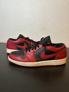 Nike Air Jordan 1 Low Reverse Bred Size 9.5 Mens Red Black 2020 553558-606 - Picture 1 of 8