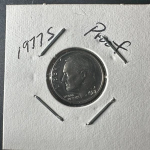S Roosevelt Dime 1977 colpo brillante a prova di lucentezza - Foto 1 di 4