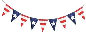 4th of July Patriotic Banner - America Independence Day Party Supplies - Red - Picture 1 of 8