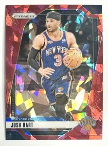 2024-25 Prizm Josh Hart Red Cracked Ice Prizm Refractor SP #196 New York Knicks - Picture 1 of 12
