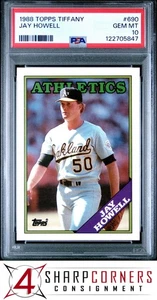 1988 TOPPS TIFFANY #690 JAY HOWELL ATHLETICS POP 4 PSA 10 - Picture 1 of 3