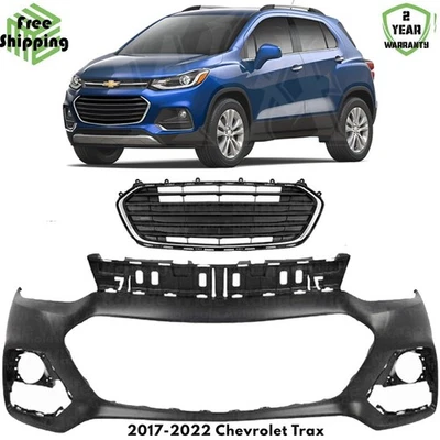 Front Bumper Cover Fascia & Lower Grille Kit For 2017-2022 Chevrolet Trax Foto 1 de 4