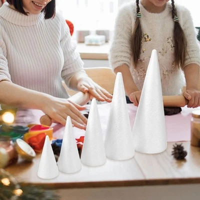 Lot de 5 cônes en mousse pour décoration de Noël, idéal pour l'école ou - Photo 1/4