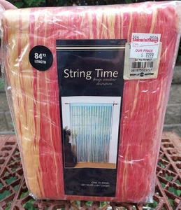 Autentico Lino N Things String Time Fringe Finestra 40x84” L Un Pannello NOS Mango - Foto 1 di 12