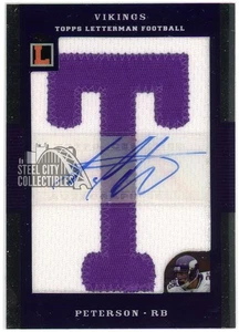 Adrian Peterson 2008 Topps Letterman Letter Patch Auto 3/5 - Picture 1 of 2