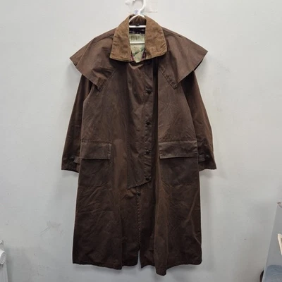 Casaco longo Barbour vintage country Stockman Backhouse tamanho médio - Imagem 1 de 4