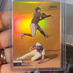 2021 Stadium Club Chrome GOLD Refractor /50 Miguel Rojas Marlins DODGERS - Picture 1 of 4