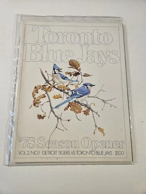 1978 Blue Jays Scorebook Vol 2 No 1 Tigers Season Opener MLB Program Vintage - Image 1 of 4