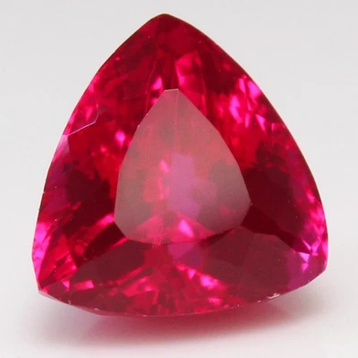 Natural 6.60 Ct Certified Mogok Pigeon Blood Red Ruby 10x10 MM Trillion Gemstone - Image 1 of 4