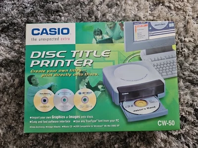 Casio CW-50 CD/DVD Thermal Printer   Disc Title Printer BRAND NEW - Image 1 of 4