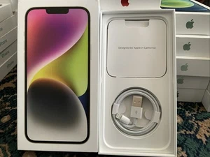 Apple iPhone 14 Plus Starlight 128GB Empty Box WITH CHARGER, INSERTS & SIM PIN - Zdjęcie 1 z 3