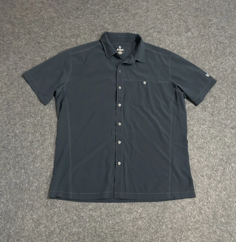 Kuhl Renegade Short Sleeve Button Shirt Men’s XL Blue Tufflex - Image 1 of 4