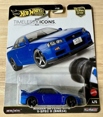 🔥 2025 Hot Wheels Premium Timeless Icons Nissan Skyline GT-R V-Spec II BNR34 🔥 Foto 1 de 4