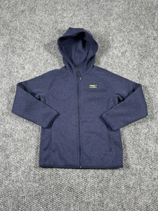LL Bean Jacket Youth M 10-12 Blue Fleece Mock Neck Hiking Outdoors Casual Boys - Picture 1 of 7