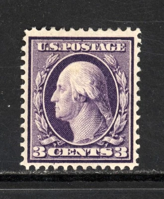 SCOTT 333 1908 3 CENT WASHINGTON REGULAR ISSUE MH OG VF CAT $30! - Image 1 of 2