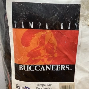 Vintage Biederlack Team NFL Blanket TAMPA BAY BUCCANEERS 60”x 80” BRAND NEW - Picture 1 of 7
