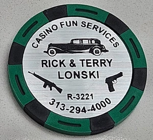 2014 SOUTH POINT CASINO RICK & TERRY LONSKI 22 CC&TCC LAS VEGAS FUN POKER CHIP - Picture 1 of 4