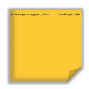 Katharinengold Blattgold Orangegold 22,5 Karat lose - 25 Blatt - 80 x 80 mm Gold - Bild 1 von 1